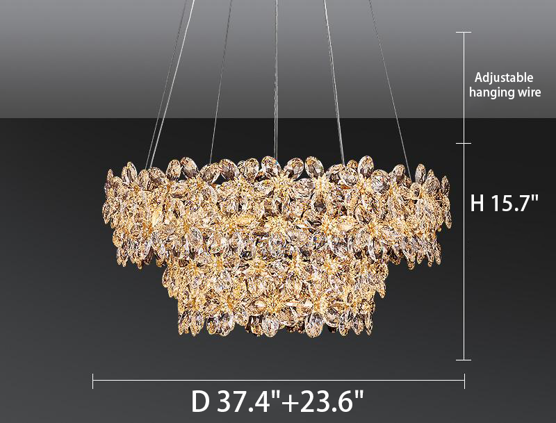 High-grade crystal chandelier French light luxury living room lamp modern restaurant bedroom 2025 new lamps