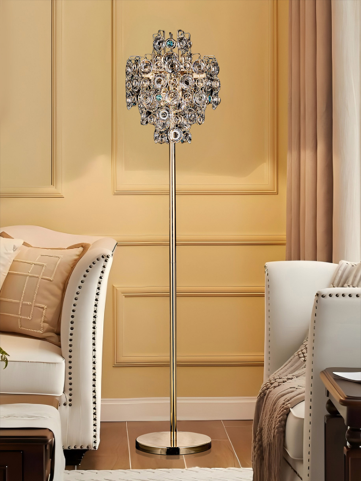 Luxury Crystal Floor Lamp – Elegant Lighting for Sophisticated Interiors