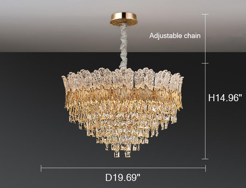 2025 new living room crystal chandelier French light luxury style high-end European villa master bedroom lamps