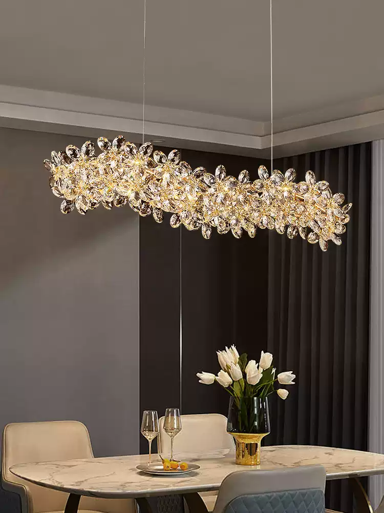 High-grade crystal chandelier French light luxury living room lamp modern restaurant bedroom 2025 new lamps