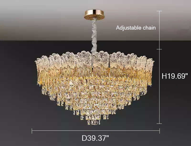 2025 new living room crystal chandelier French light luxury style high-end European villa master bedroom lamps
