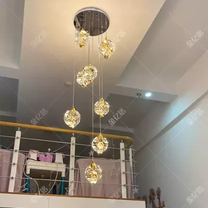 Modern Multi-Tier Crystal Chandelier – Luxury Lighting for Grand Spaces