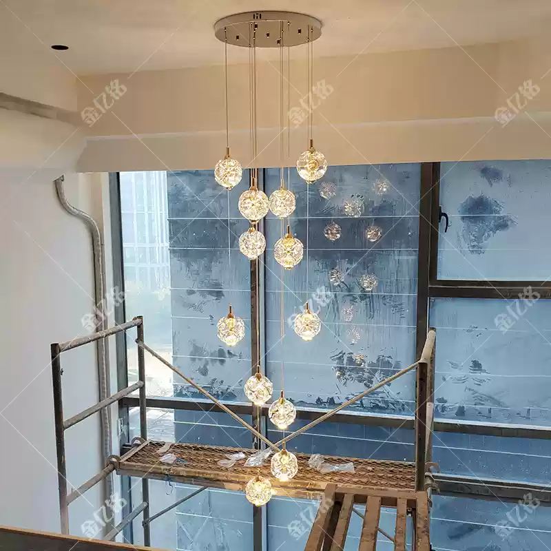 Modern Multi-Tier Crystal Chandelier – Luxury Lighting for Grand Spaces