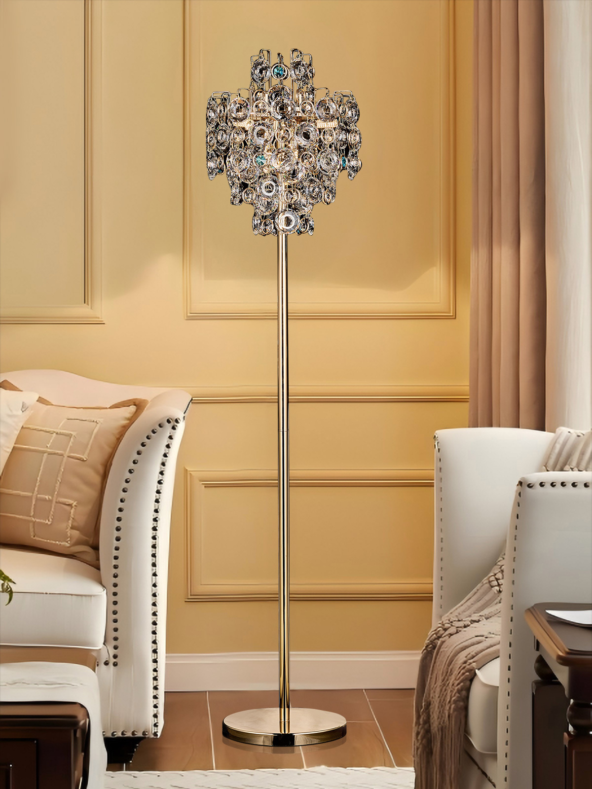 Luxury Crystal Floor Lamp – Elegant Lighting for Sophisticated Interiors