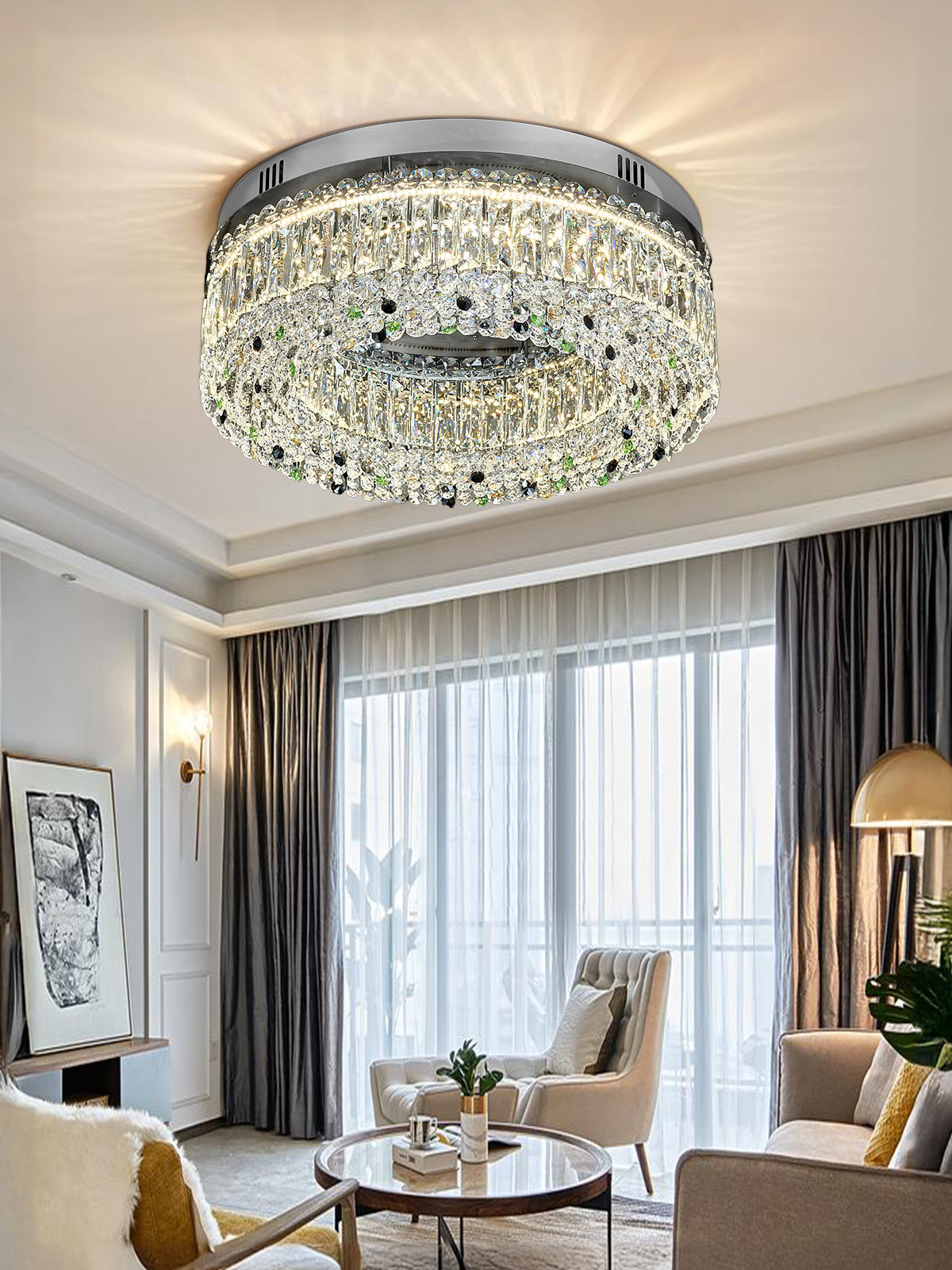 Elegant Crystal Ceiling Light – Perfect Fusion of Style and Illumination