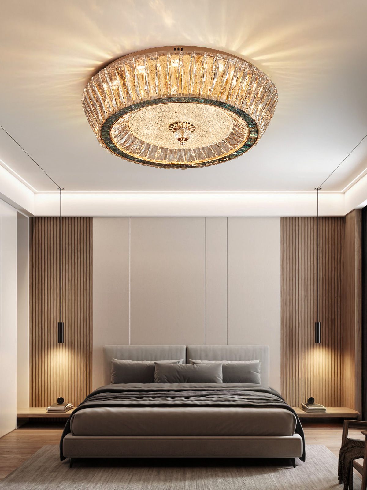 Modern Crystal Ceiling Light – Elegant Lighting for Luxury Interiors