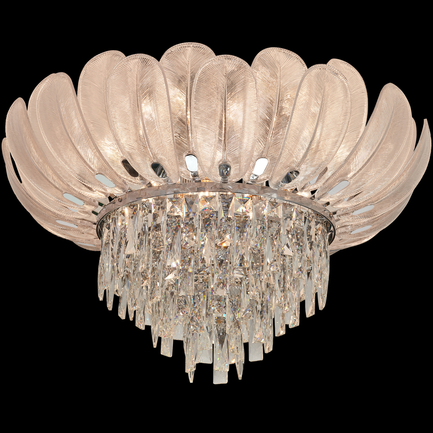 Elegant Petal Crystal Chandelier - A Fusion of Art and Illumination