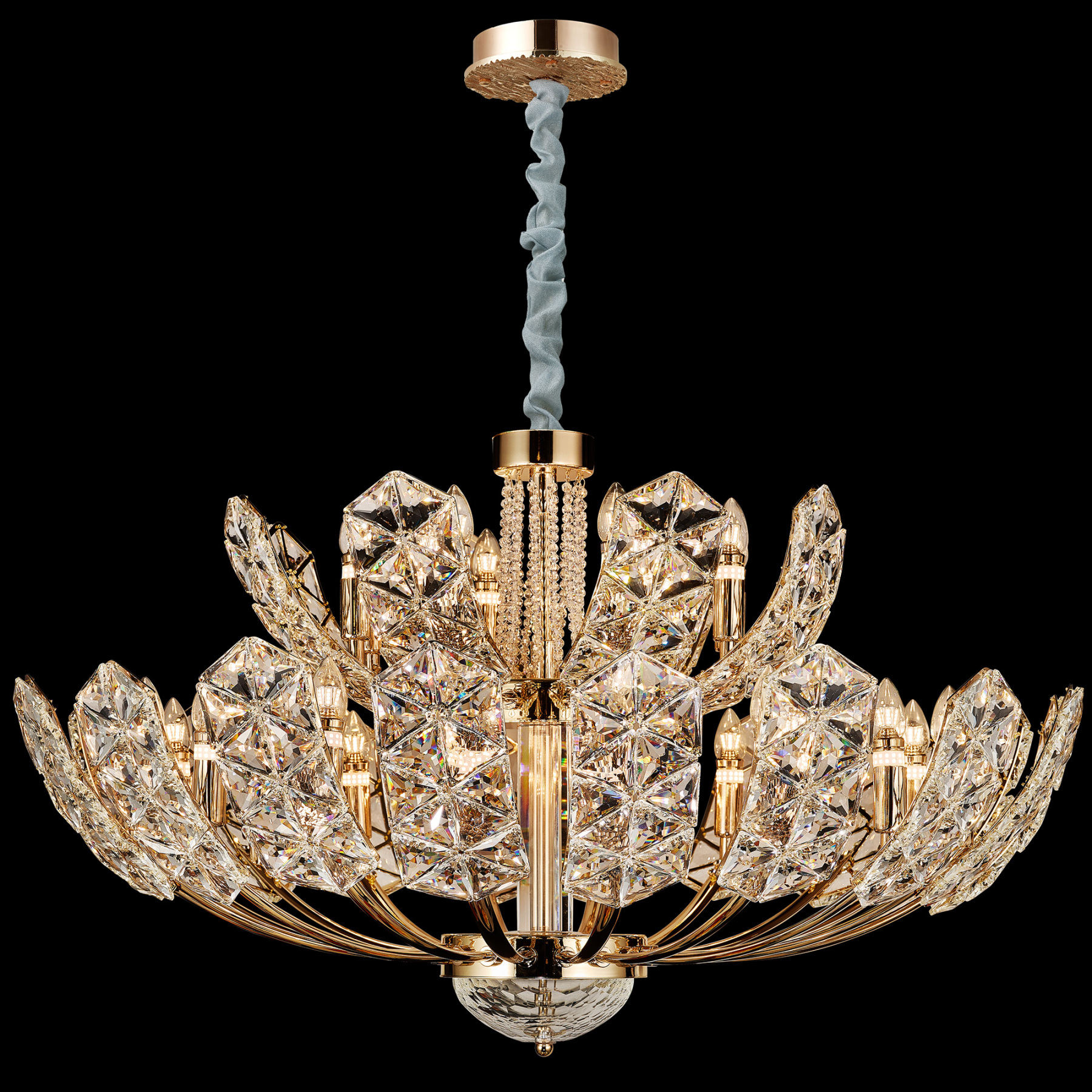 Exquisite Crystal Petal Chandelier - Modern Luxury for Your Interiors