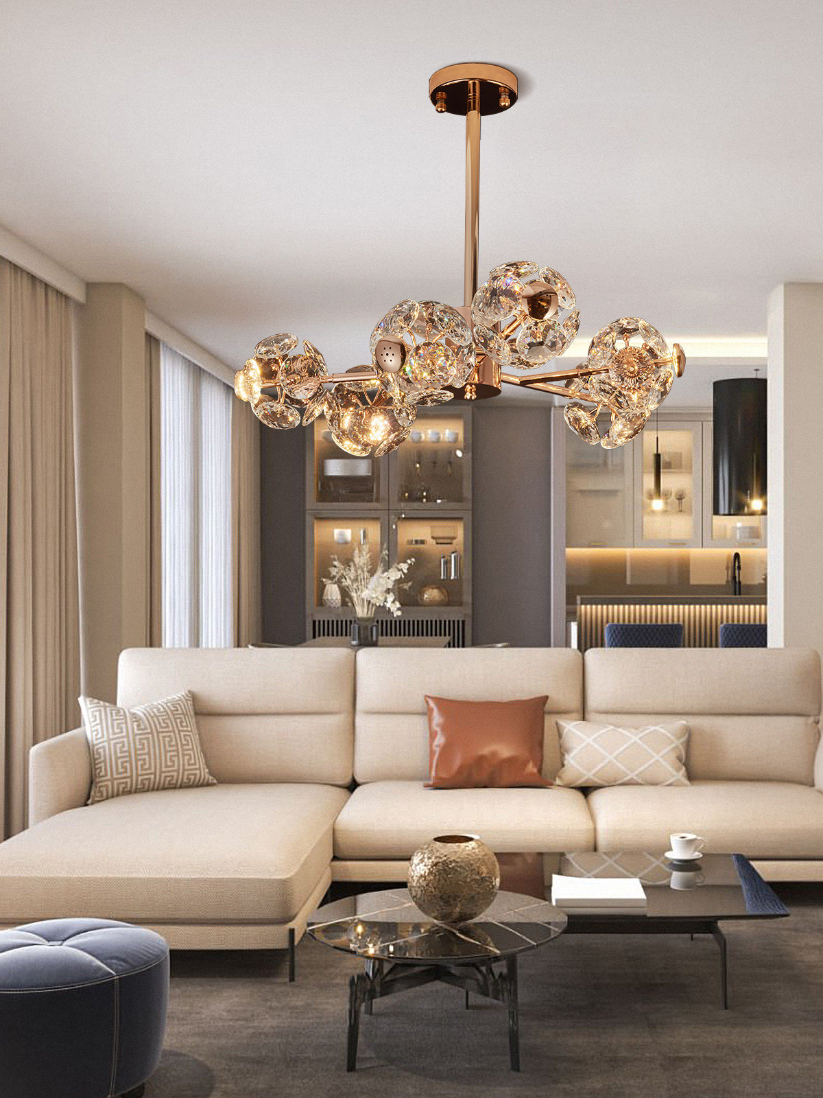 Modern Cluster Crystal Chandelier - The Epitome of Contemporary Elegance