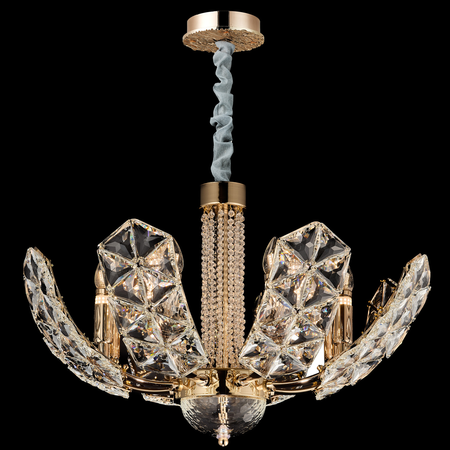 Exquisite Crystal Petal Chandelier - Modern Luxury for Your Interiors