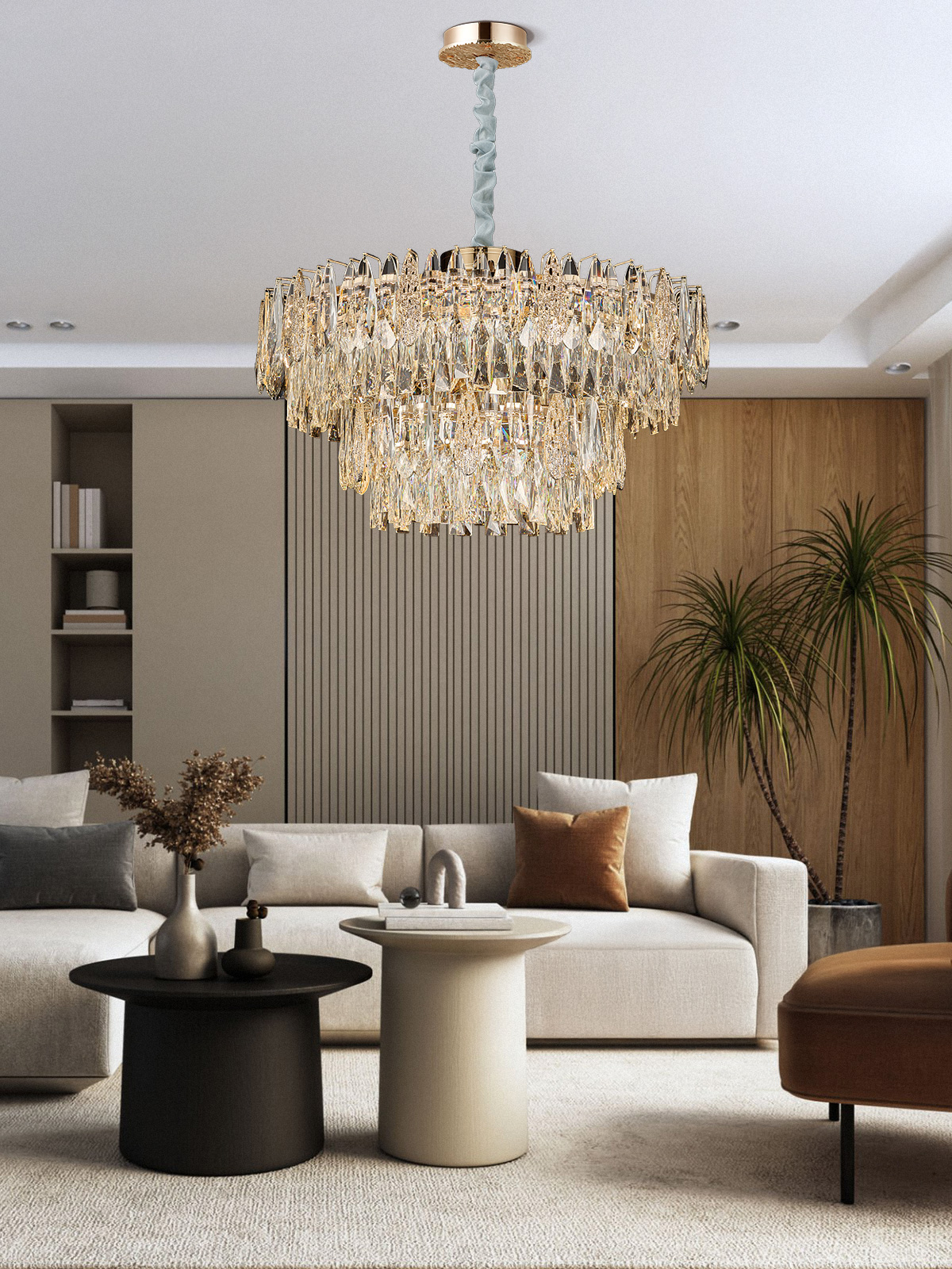 Luxurious Gold Crystal Chandelier - A Touch of Elegance for Your Home