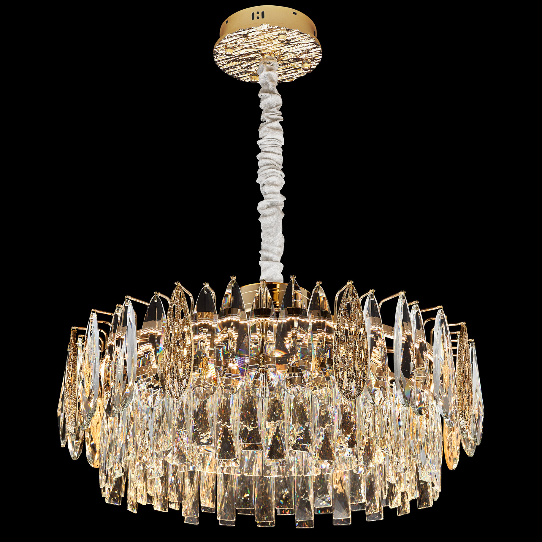 Luxurious Gold Crystal Chandelier - A Touch of Elegance for Your Home