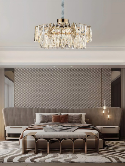 Luxurious Gold Crystal Chandelier - A Touch of Elegance for Your Home