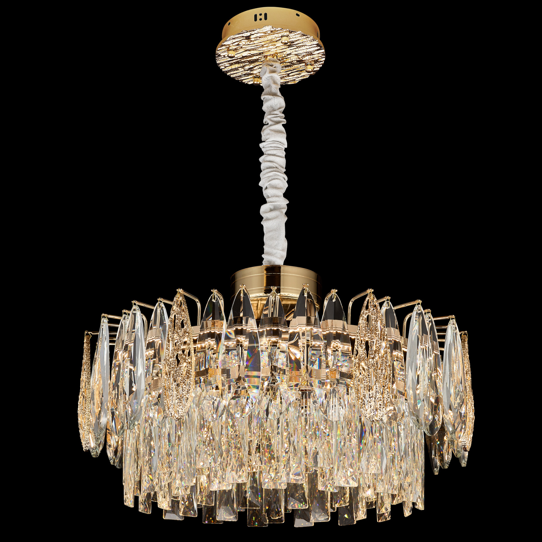 Luxurious Gold Crystal Chandelier - A Touch of Elegance for Your Home