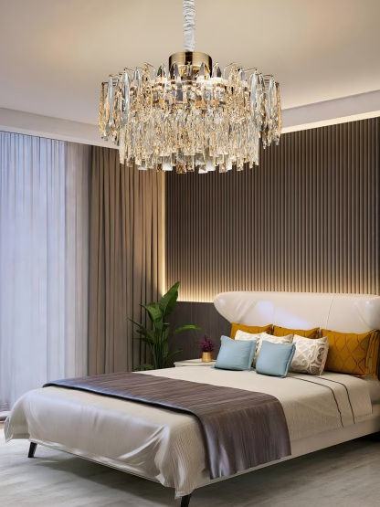 Luxurious Gold Crystal Chandelier - A Touch of Elegance for Your Home
