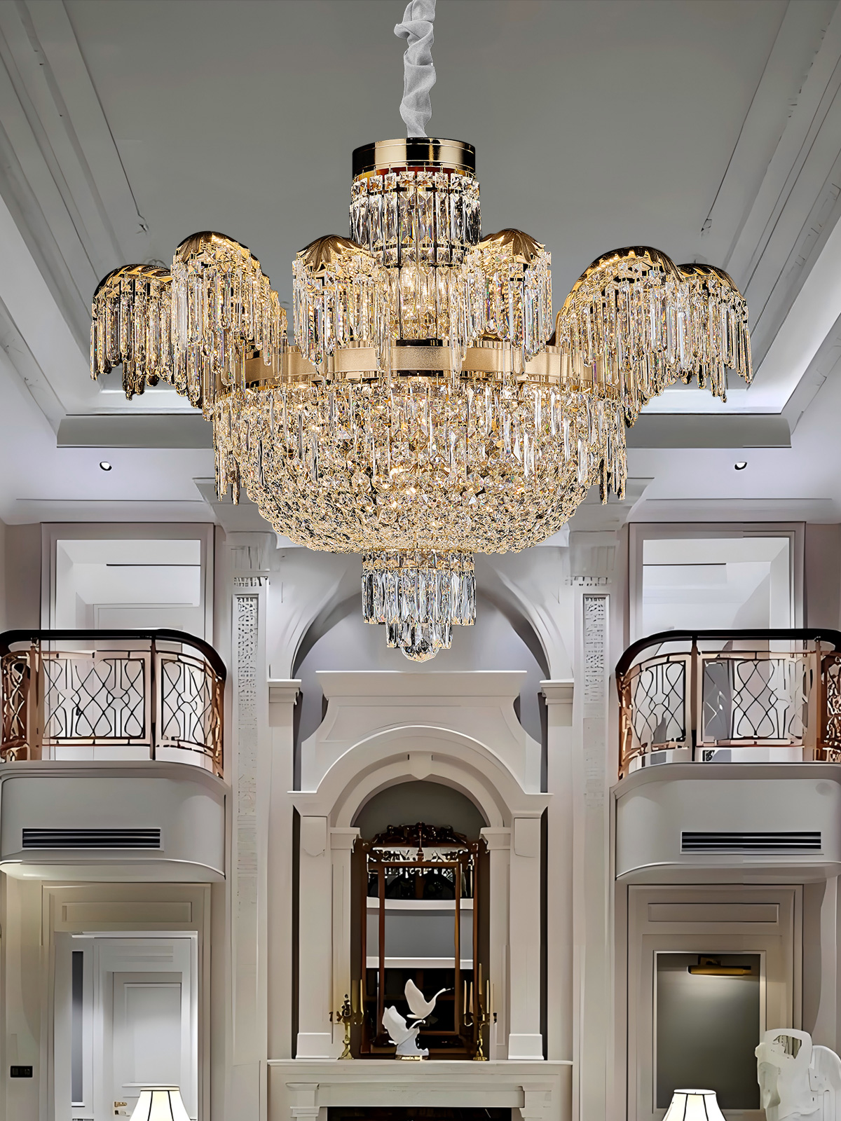 Grand Crystal Chandelier – A Vision of Opulence and Timeless Elegance