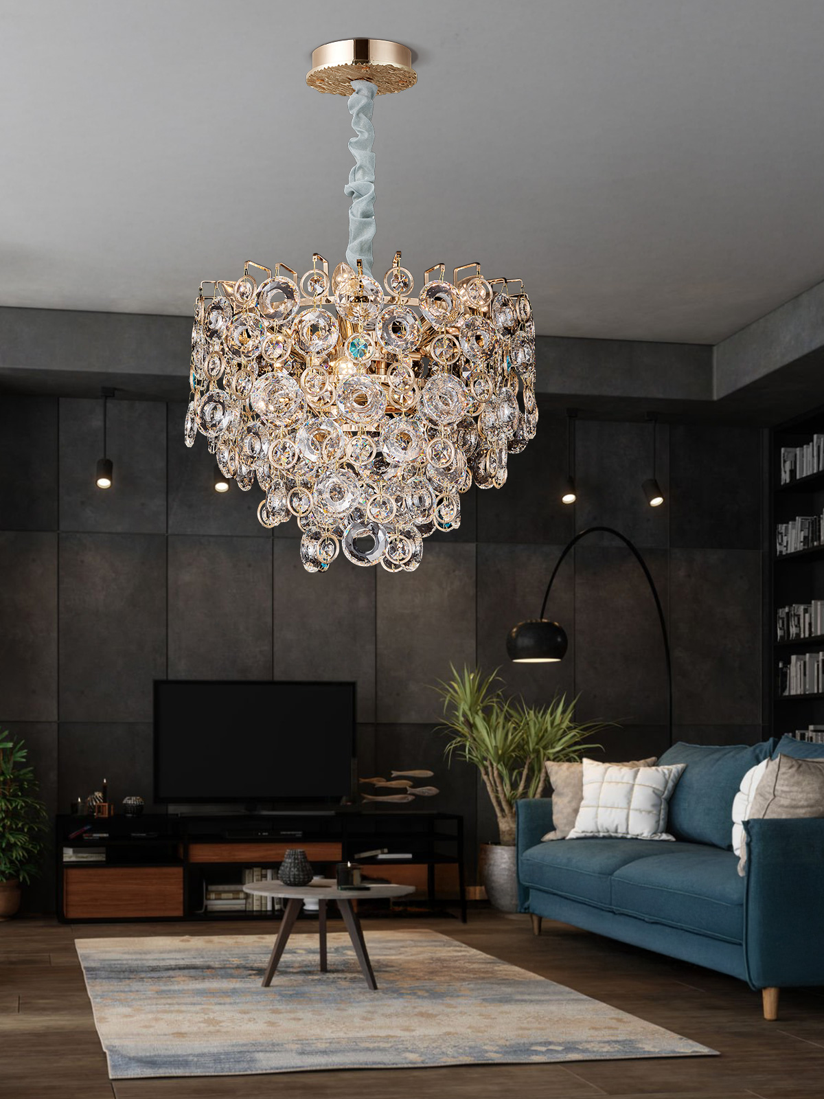 Sophisticated Crystal Chandelier – A Radiant Statement of Modern Luxury