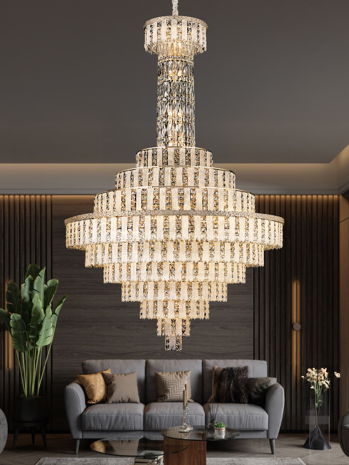 Exquisite Multi-Tier Crystal Chandelier for Luxury Interiors