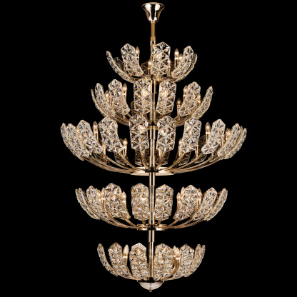 Modern Tiered Floral Crystal Chandelier – Luxurious Lighting for High-End Interiors