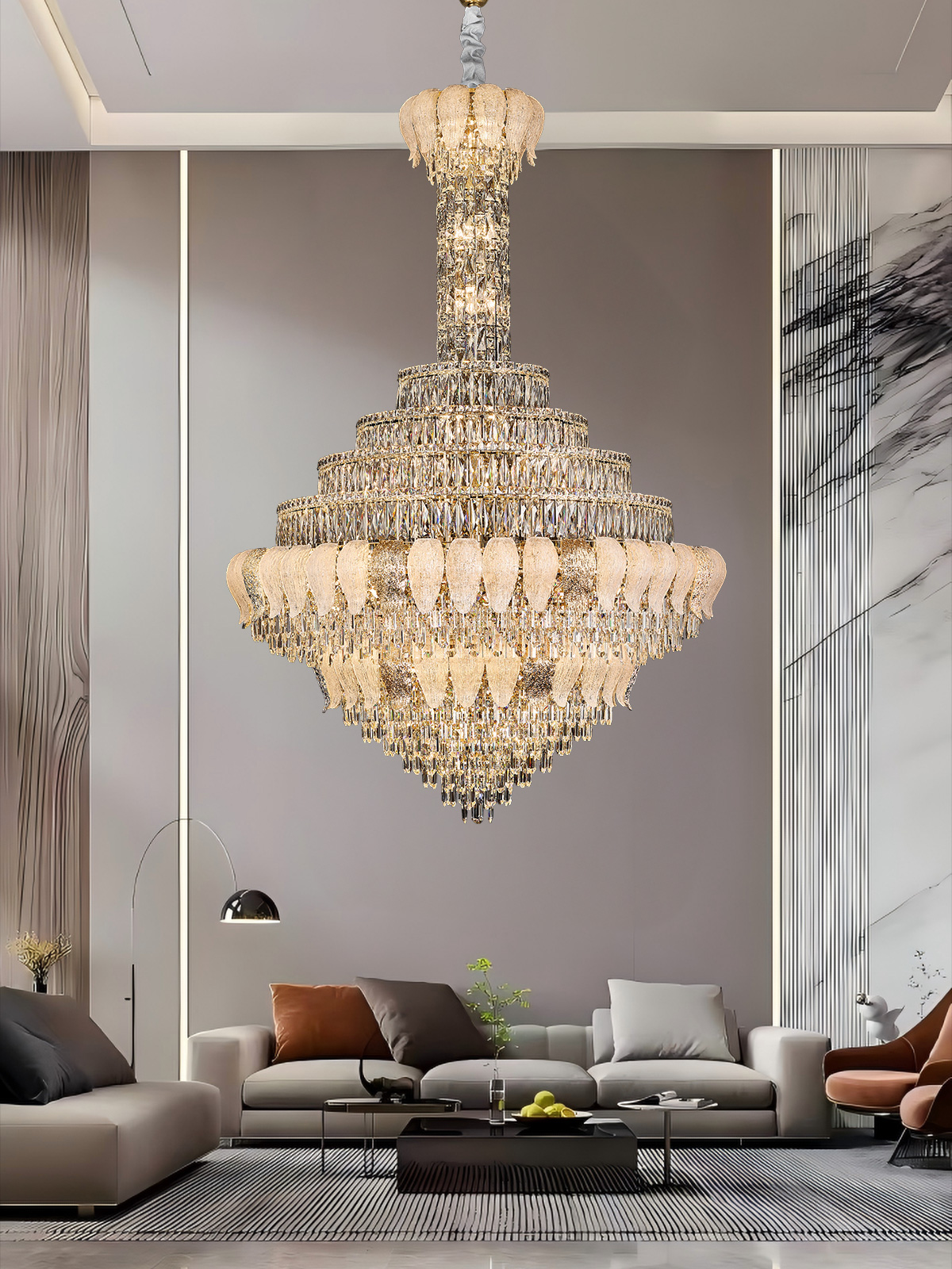 Luxury Tiered Crystal Chandelier – A Masterpiece of Modern Elegance
