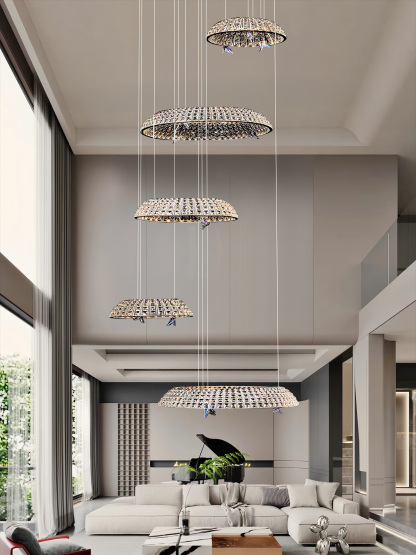 Modern Multi-Tier Crystal Pendant Chandelier – A Statement of Luxury and Elegance