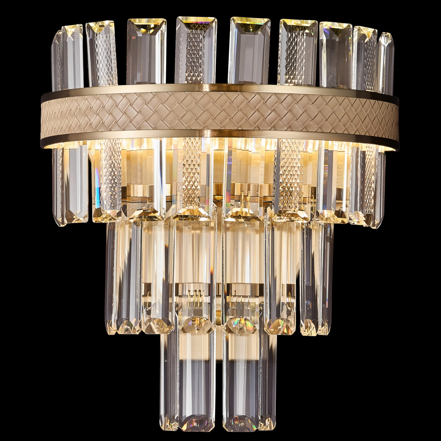Modern Luxury Crystal Wall Sconce – Sleek Design with Cascading Elegance