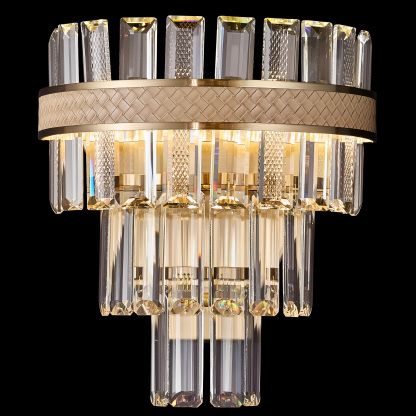 Modern Luxury Crystal Wall Sconce – Sleek Design with Cascading Elegance