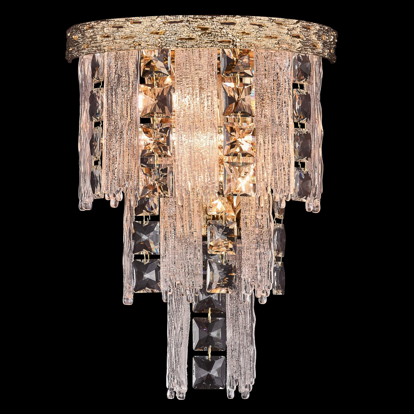 Luxury Cascading Crystal Wall Sconce – Modern Elegance for Sophisticated Interiors