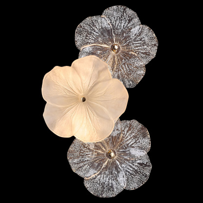 Elegant Modern Floral Crystal Wall Light – Handcrafted Artistic Design
