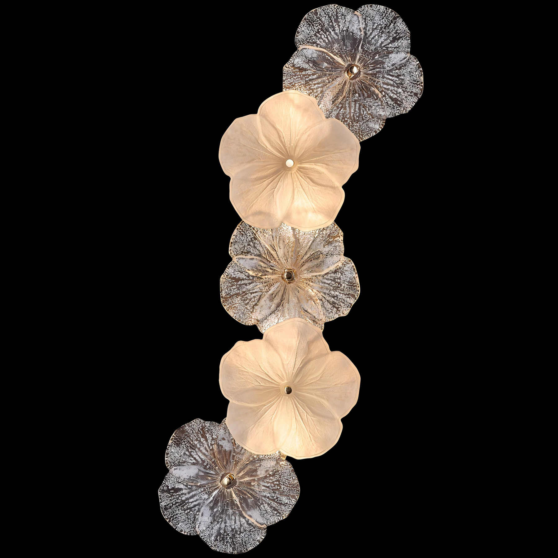 Elegant Modern Floral Crystal Wall Light – Handcrafted Artistic Design