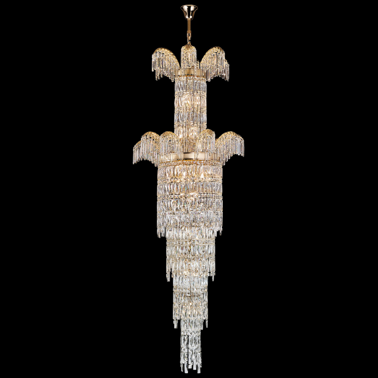Luxury Grand Crystal Chandelier for High Ceilings - Elegant Staircase Lighting