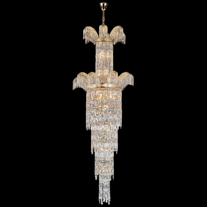 Luxury Grand Crystal Chandelier for High Ceilings - Elegant Staircase Lighting