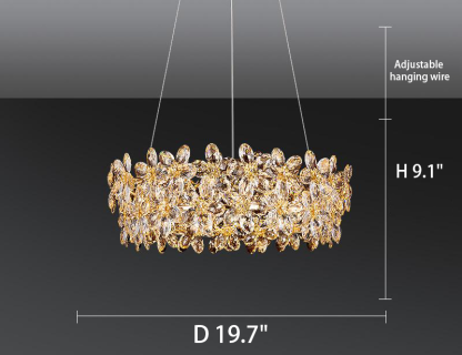 High-grade crystal chandelier French light luxury living room lamp modern restaurant bedroom 2025 new lamps