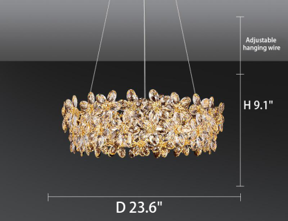 High-grade crystal chandelier French light luxury living room lamp modern restaurant bedroom 2025 new lamps
