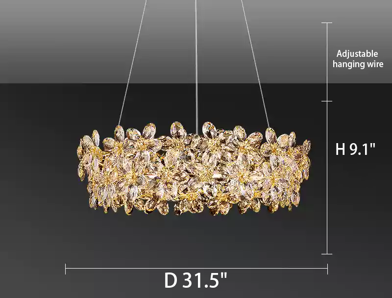 High-grade crystal chandelier French light luxury living room lamp modern restaurant bedroom 2025 new lamps