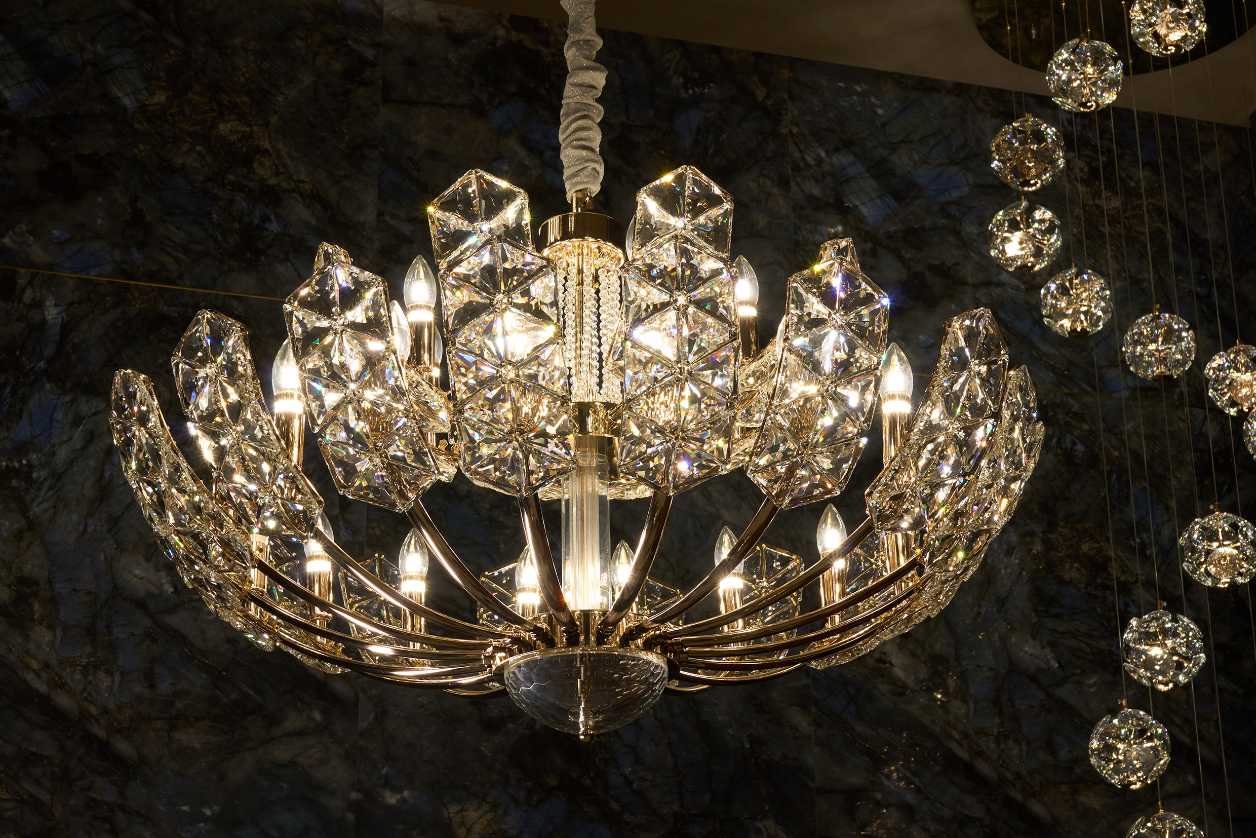 Exquisite Crystal Petal Chandelier - Modern Luxury for Your Interiors