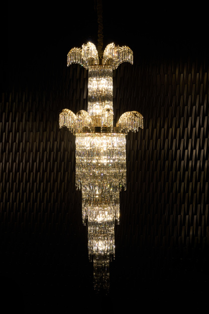 Luxury Grand Crystal Chandelier for High Ceilings - Elegant Staircase Lighting