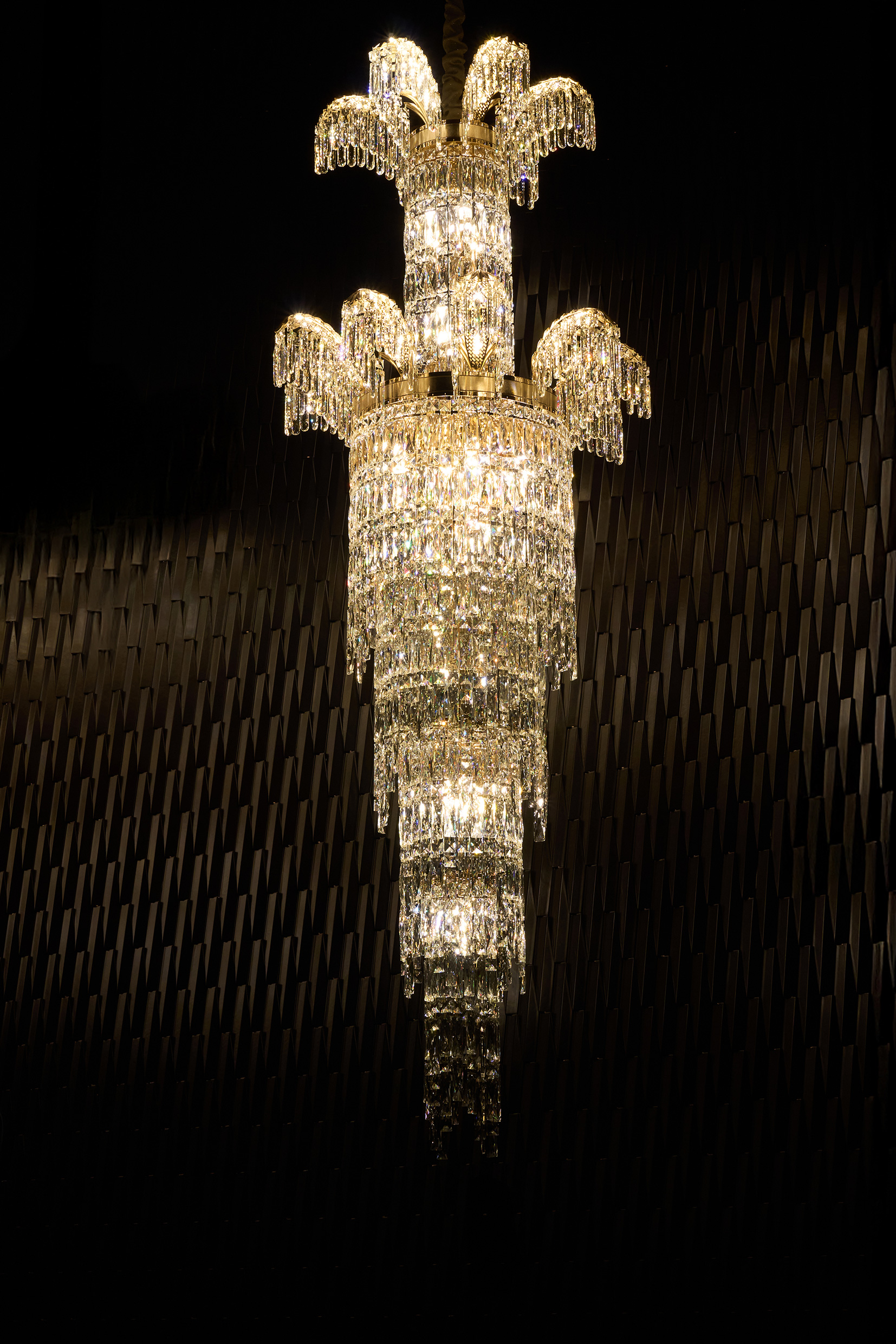 Luxury Grand Crystal Chandelier for High Ceilings - Elegant Staircase Lighting