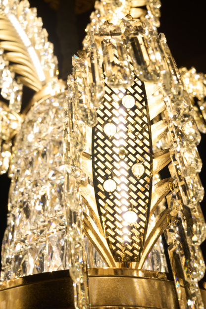 Luxury Grand Crystal Chandelier for High Ceilings - Elegant Staircase Lighting