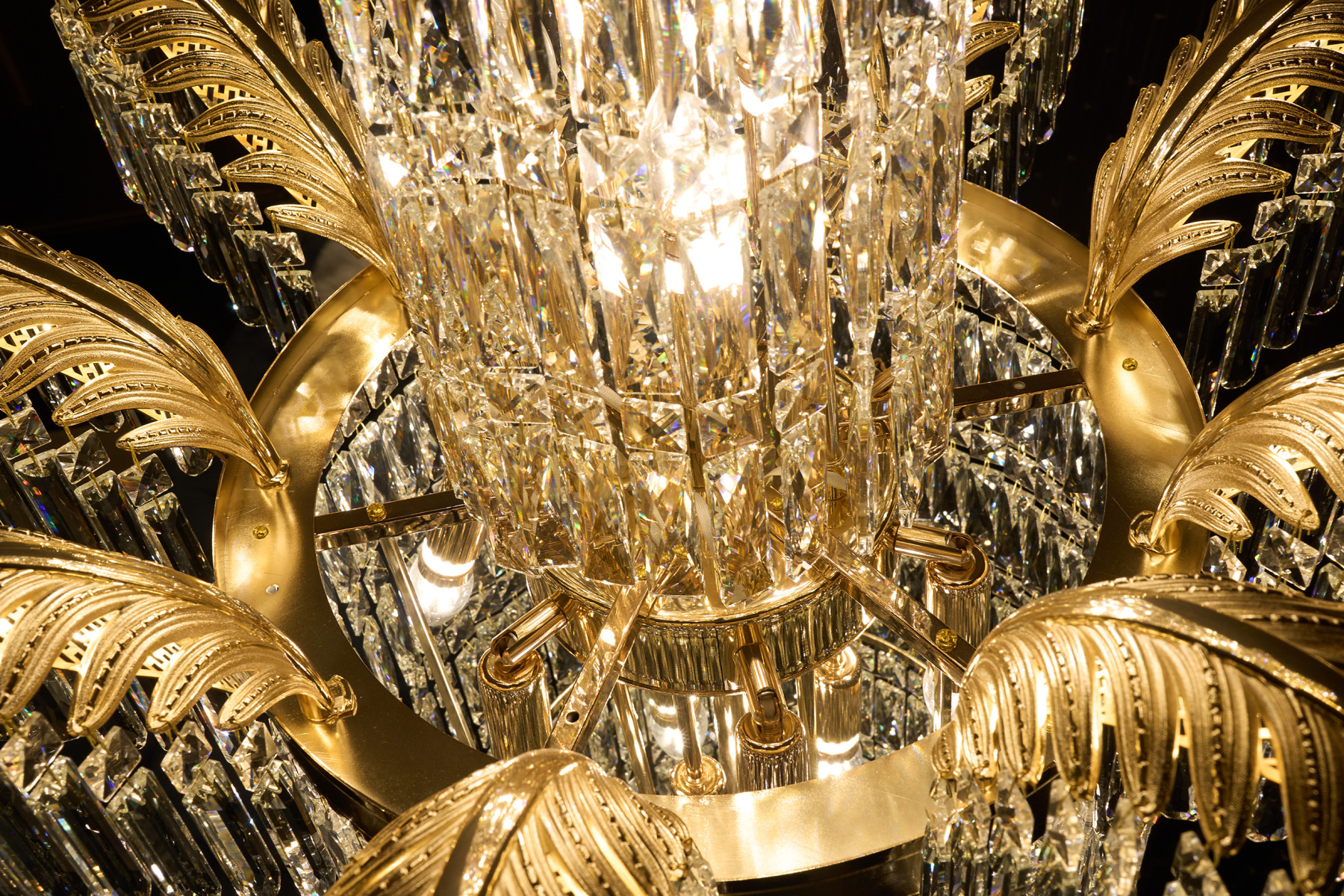 Luxury Grand Crystal Chandelier for High Ceilings - Elegant Staircase Lighting