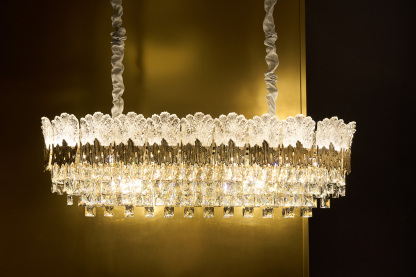 Luxurious Cascading Crystal Chandelier – A Masterpiece of Modern Elegance