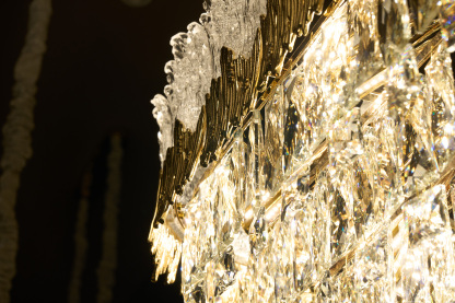 Luxurious Cascading Crystal Chandelier – A Masterpiece of Modern Elegance