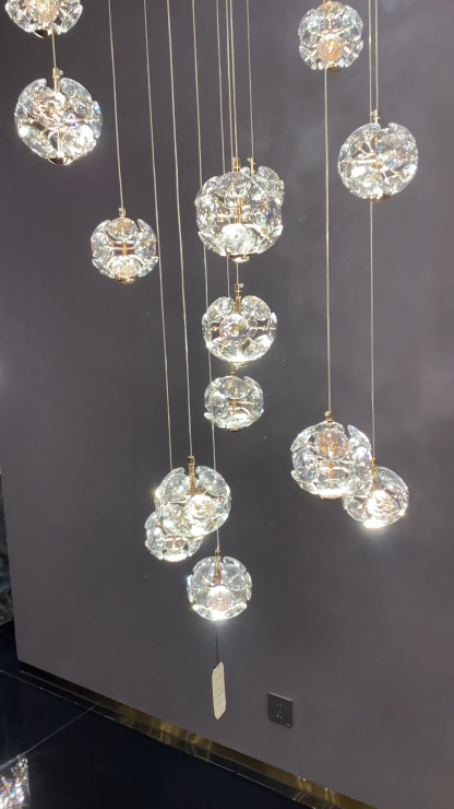 Modern Multi-Tier Crystal Chandelier – Luxury Lighting for Grand Spaces