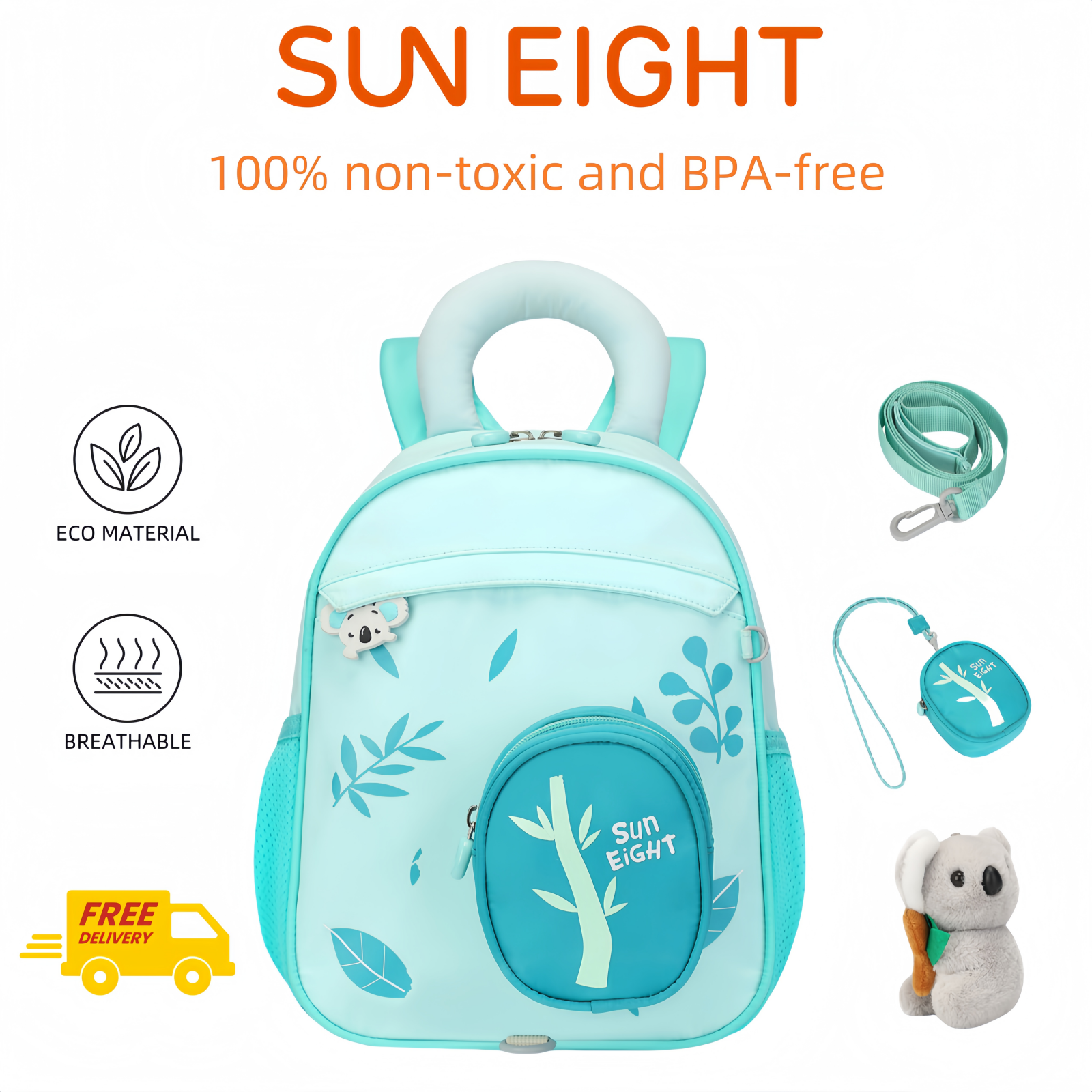 SUN EIGHT Cute & Durable Kids Backpacks for Aged 2-7 SE-90352