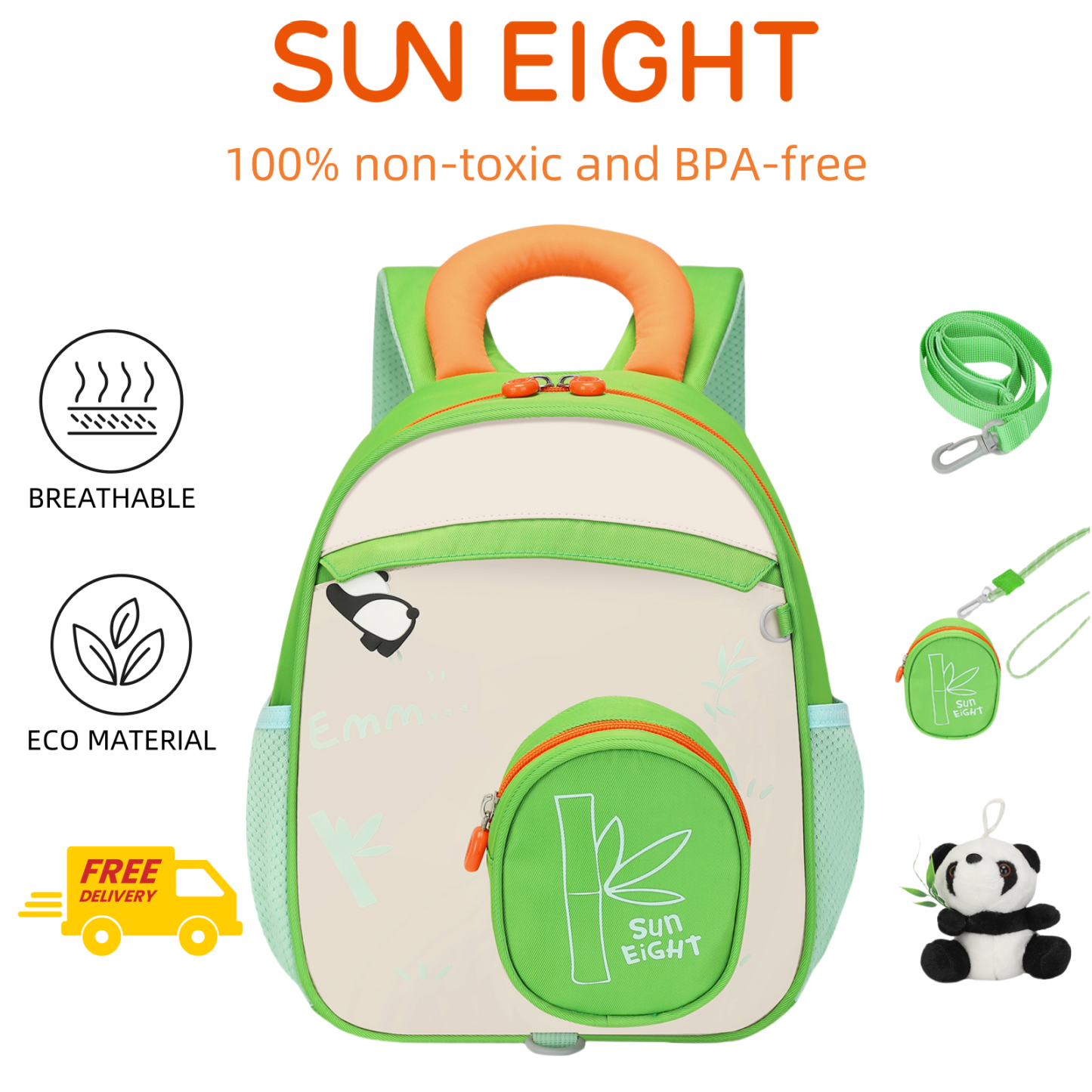 SUN EIGHT Cute & Durable Kids Backpacks for Aged 2-7 SE-90352