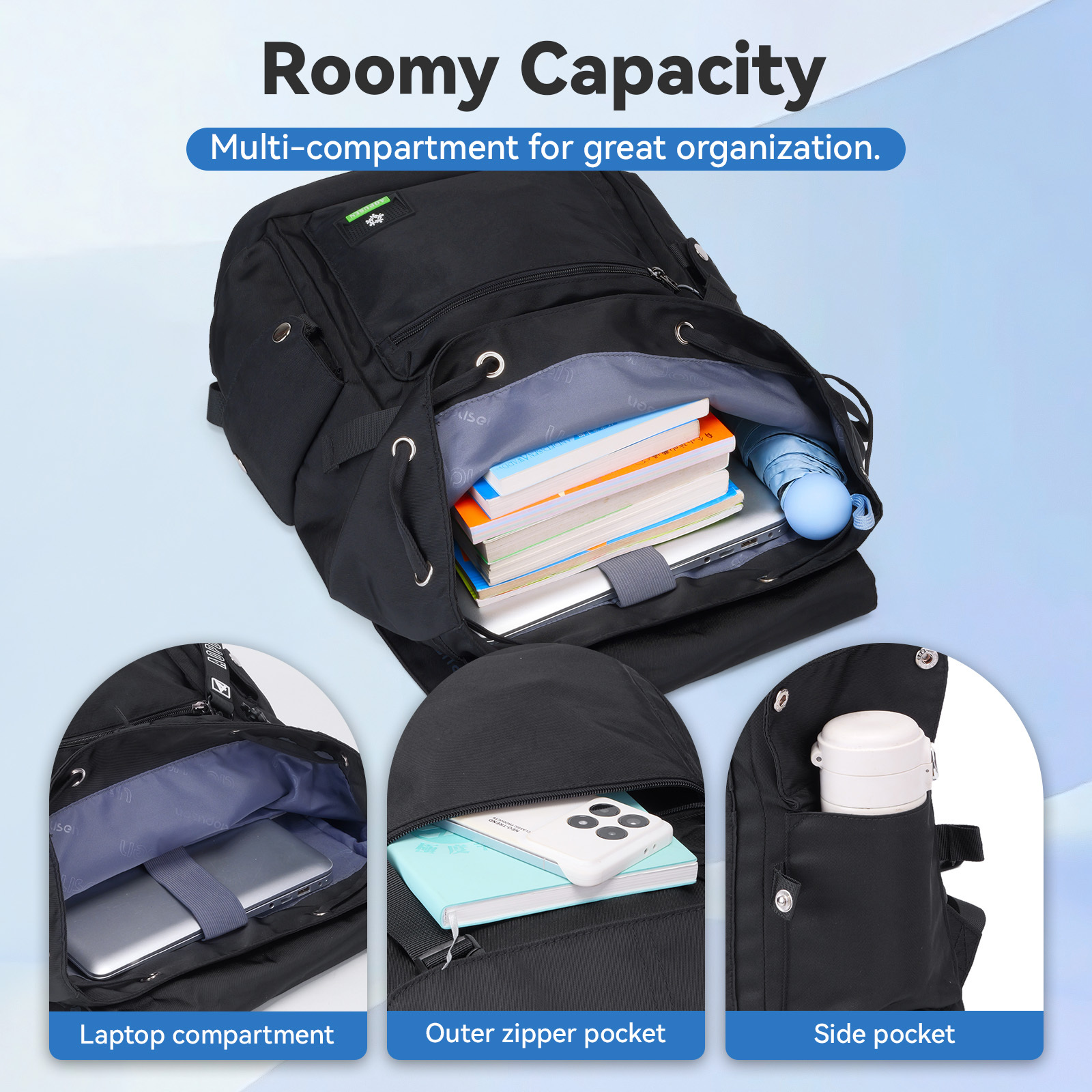 Aopusen Lightweight Casual Backpack 17.3inch/35L Daypack AP-10338