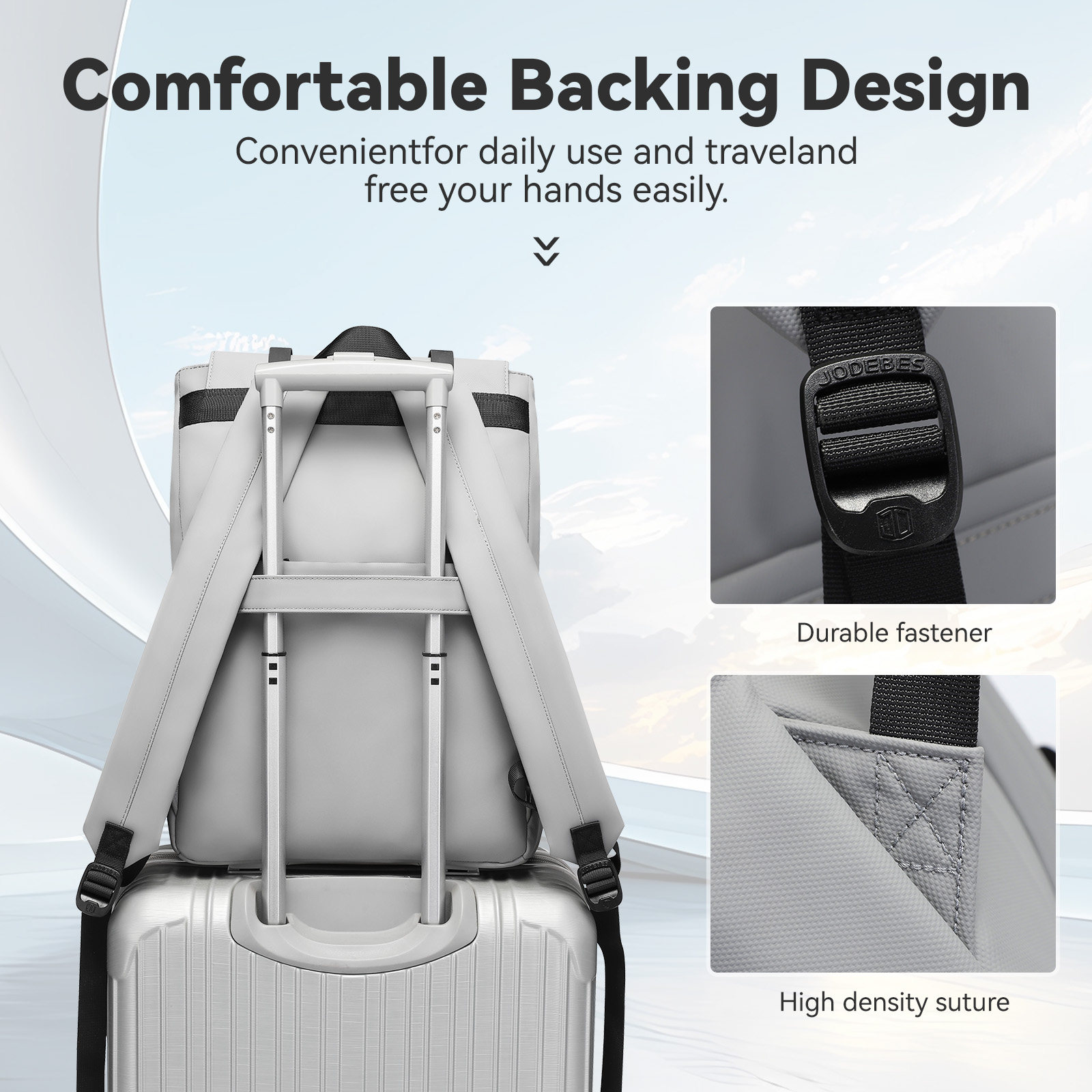 Jodebes Laptop Backpack,Waterproof Material for Travel,Daypack,Work,or Commuting,17.3 Inch JD-20179