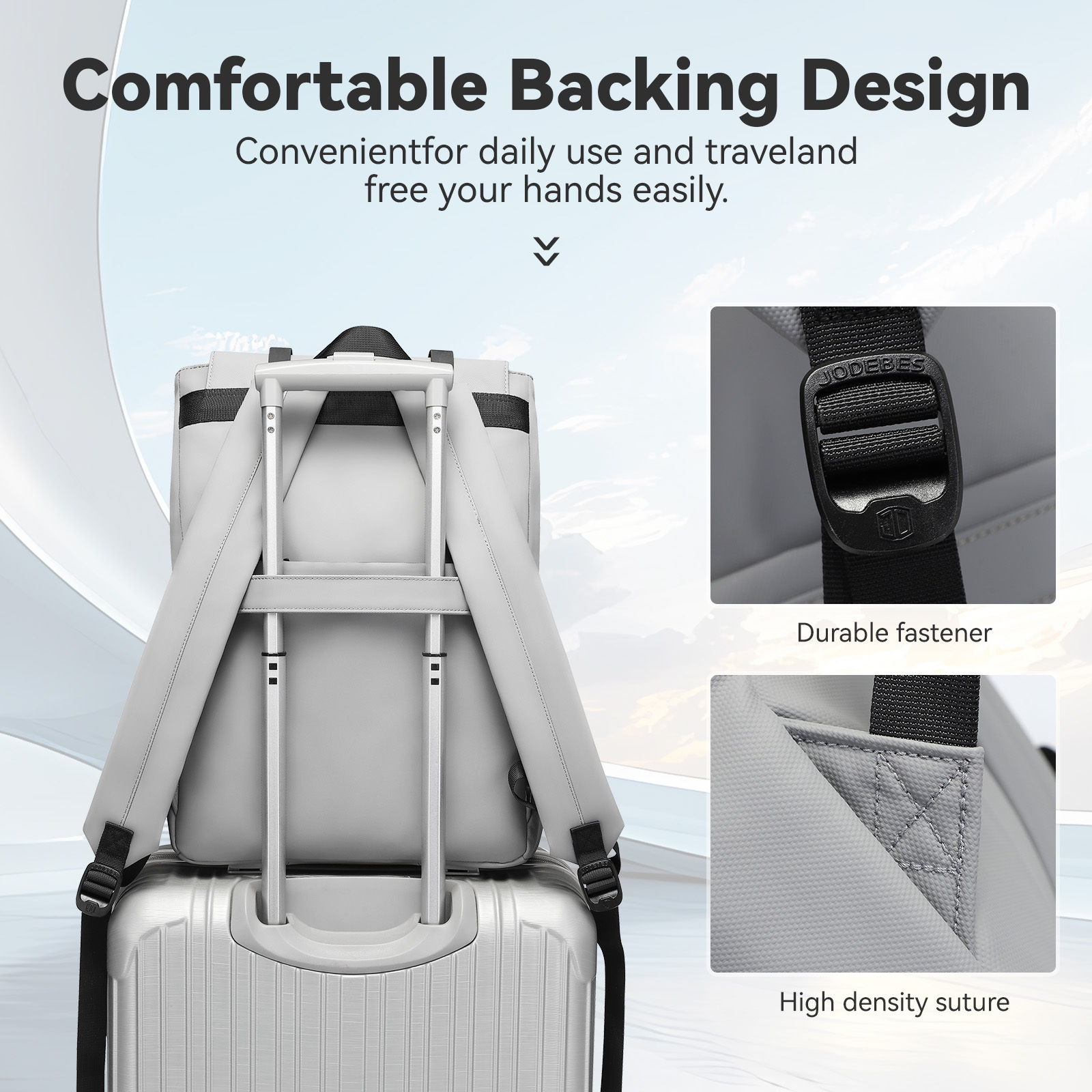 Jodebes Laptop Backpack,Waterproof Material for Travel,Daypack,Work,or Commuting,17.3 Inch JD-20179