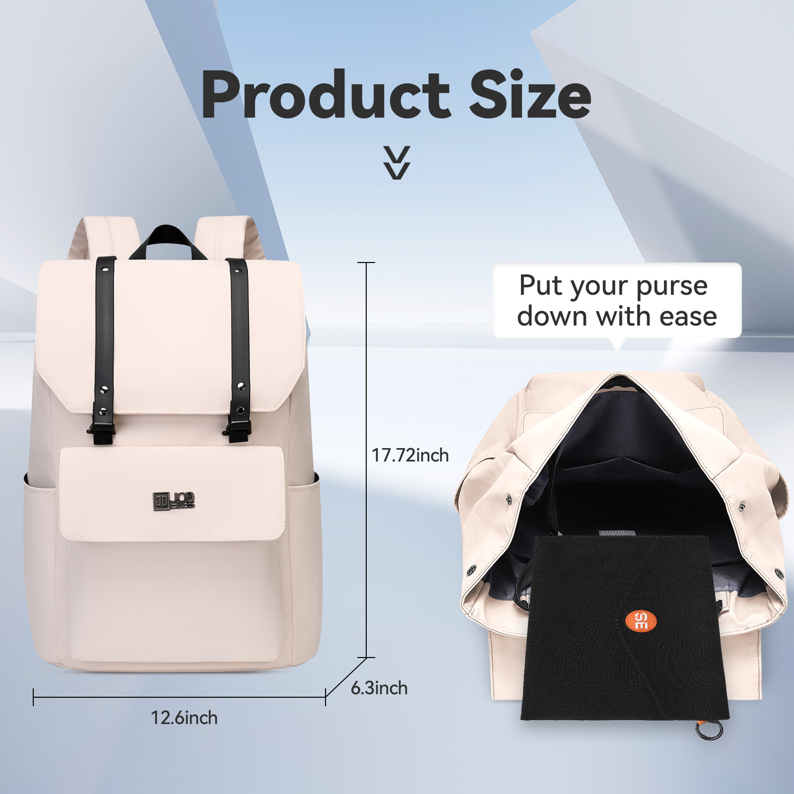 Jodebes Laptop Backpack,Waterproof Material for Travel,Daypack,Work,or Commuting,17.3 Inch JD-20179