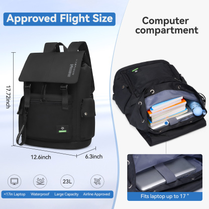 Aopusen Lightweight Casual Backpack 17.3inch/35L Daypack AP-10338